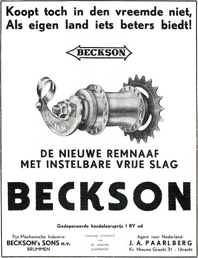 Beckson-advertentie
