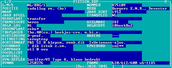 voorbeeld fietsendatabank