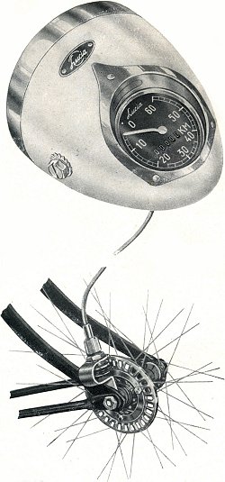 Lucia hulpmotor-koplamp met tachometer