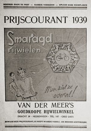 Smaragd-prijscourant 1939